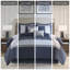 Ensemble d'édredon luxueux très grand pour une chambre à coucher confortable et élégante.