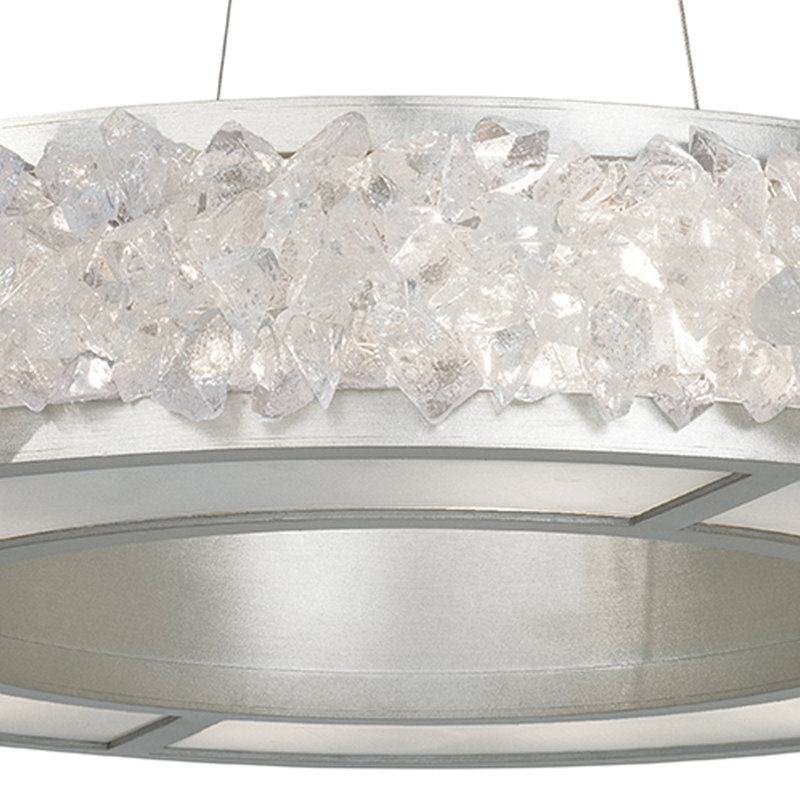 Arctic Halo 12 - Light Chandelier, Platinized Silver