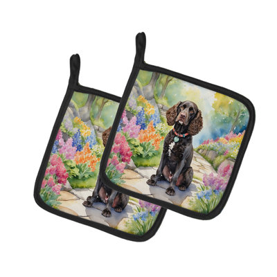 Caroline's Treasures Floral Polyester Potholder Set