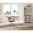 2 Piece Office Set, 56" Executive Desk & Bookcase With Glass Doors, White