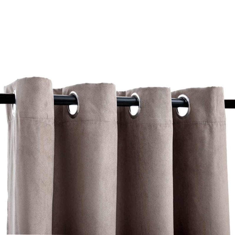 Azurah Blackout Curtain Pair, Width 140 x Drop 245cm, Taupe