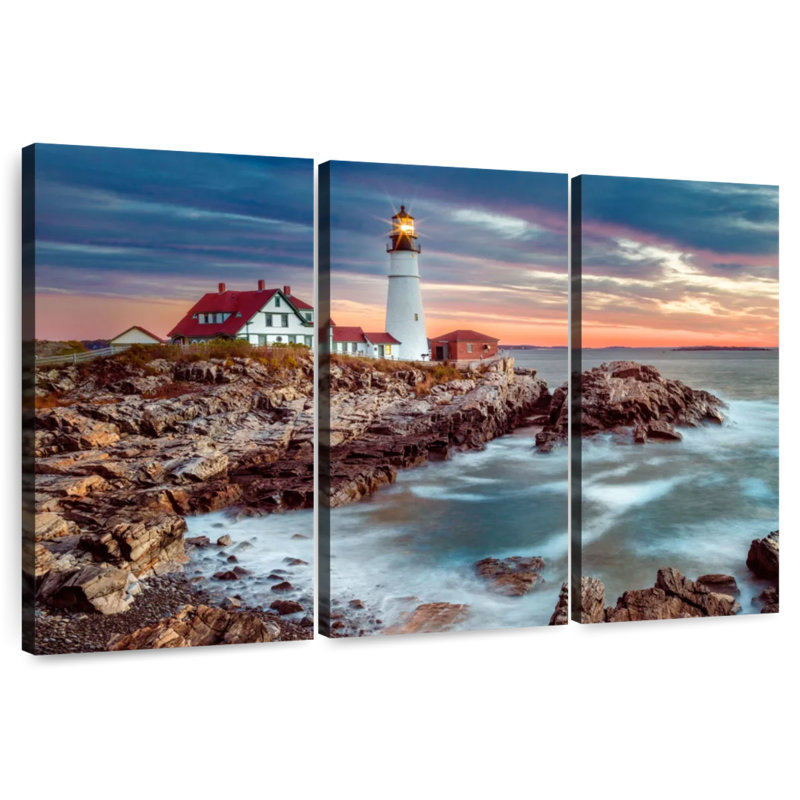 Cape elizabeth stormy sunrise pdx Aletra, H 28 po x l 45 po