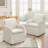 19" Wide Upholstered Dining Armchair with Casters, Removable Cushion, Soft Fabric Slipcovered Accent Chair, Low Seat Height for Dining Room & Living Room-286950212