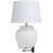 Frasilus Cement Stone Pot Inspired White Table Lamp with Textured Exterior