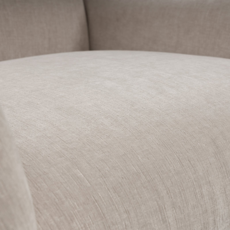 Riebe Upholstered Armchair, Beige Polyester