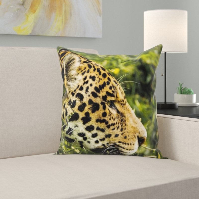 Coussin de jeté jaguar