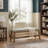 44.4"W Modern Upholstered Wooden Storage Bench with Lower Shelf-1589570107