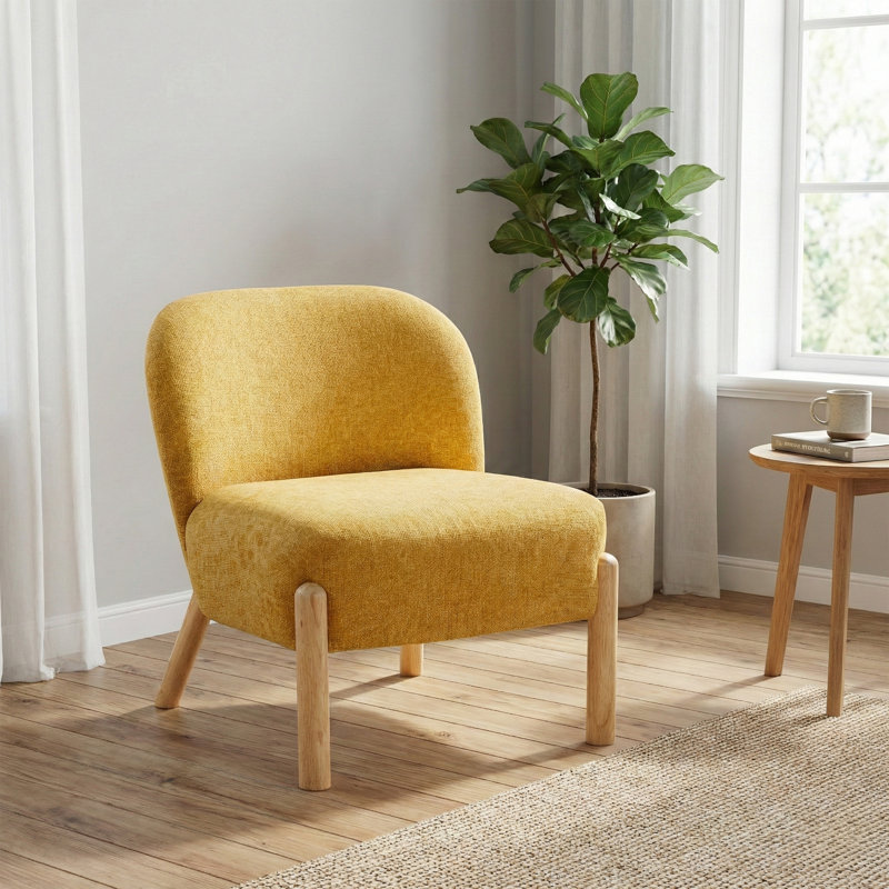 Alana Soft Touch Fabric Accent Chair, Ochre