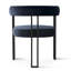 Ensemble de 8 fauteuils de salle à manger rembourrés en velours de 18 po (ensemble de 8)-131367548