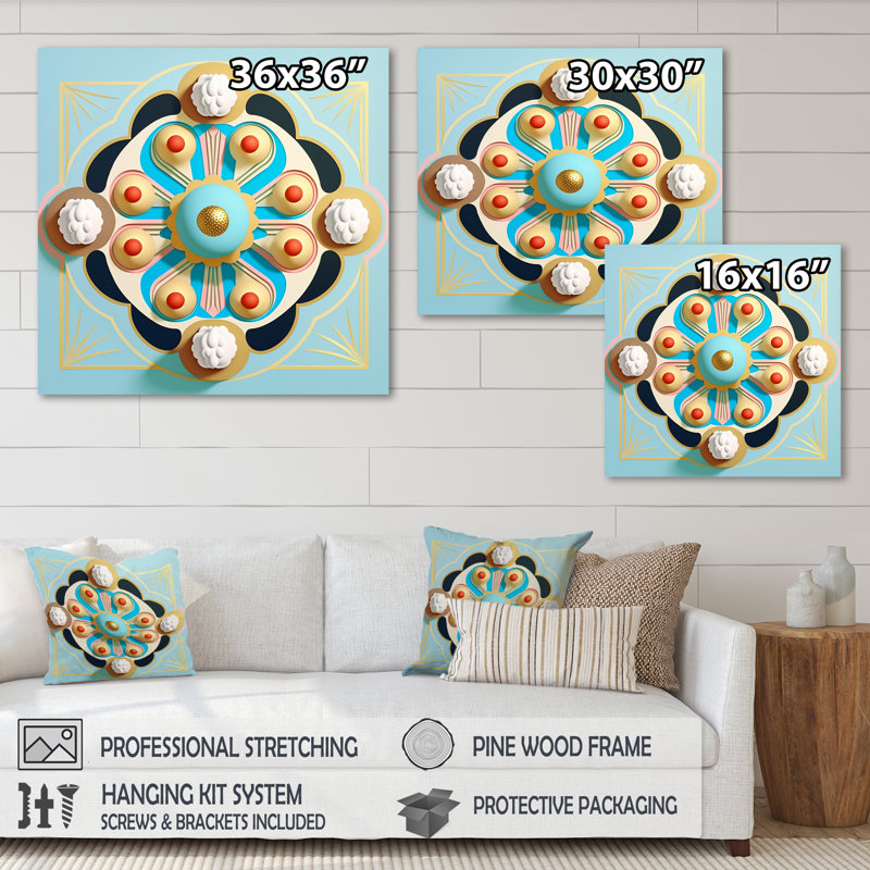 «Flourish Golden Consciousness II», reproduction sur toile, H 16 po x l 16 po x P 1 po, Toile tendue