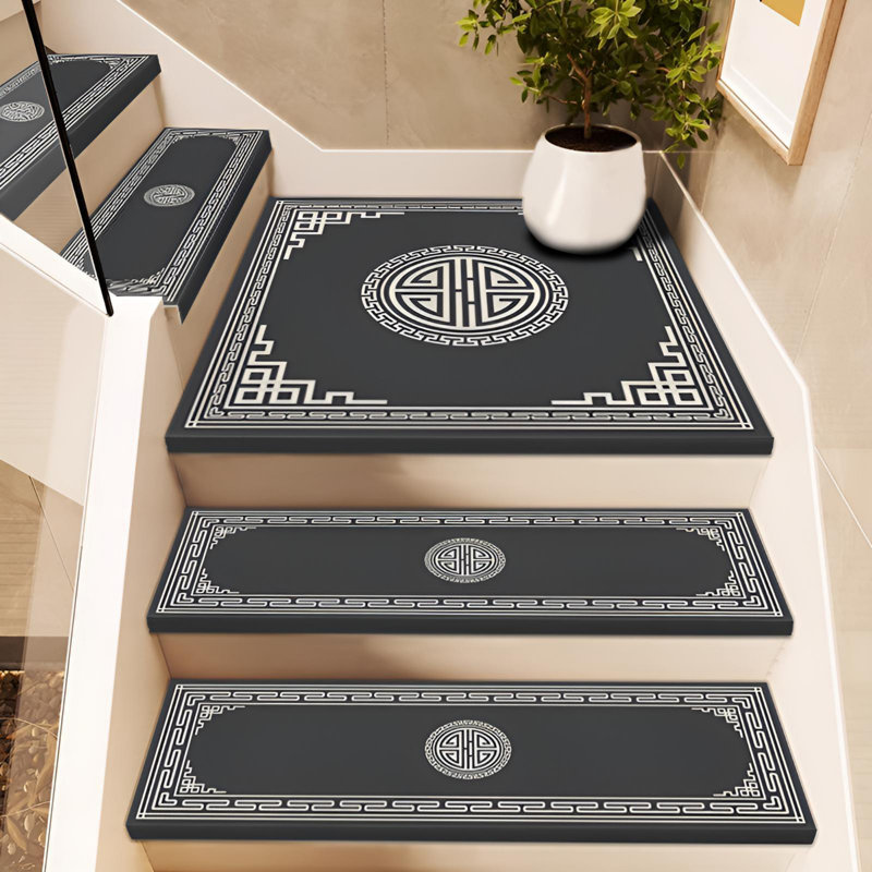 Self Adhesive Non Slip Latex Silicone Stair Tread Pads For Home Use No Washing No Glue Needed, Gray