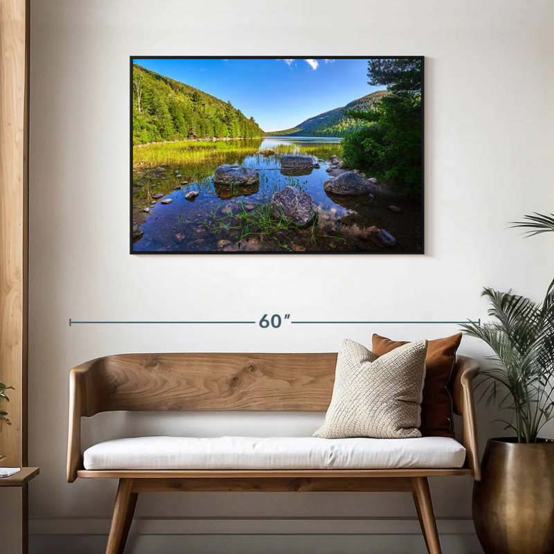 Eagle Lake, 43" X 29", Floating Frame Black
