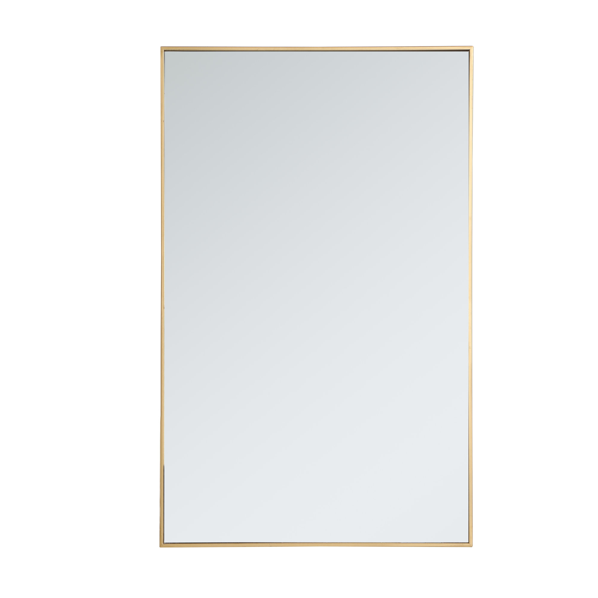 Sabine Metal Rectangle Wall Mirror, Brass, 48" x 30"