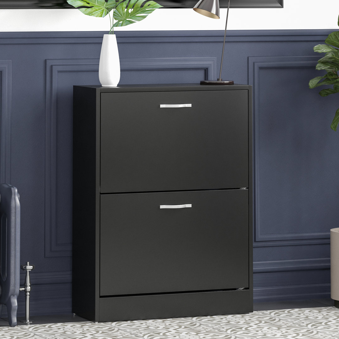 Drawer Flip Down Shoe Storage Free Standing Cabinet For Hallway