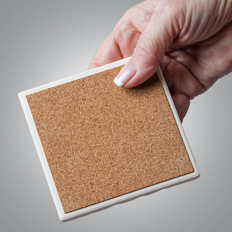 Arianna Pelican 4-Pack Tumbled Tile Stone Coasters
