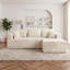 Canapé modulaire Boneless de 93 po, canapé modulaire Cloud avec assise profonde, canapé modulaire moderne en L avec méridienne, fauteuils rembourrés pour le salon, la chambre à coucher, sans assemblage-51215120-51215123