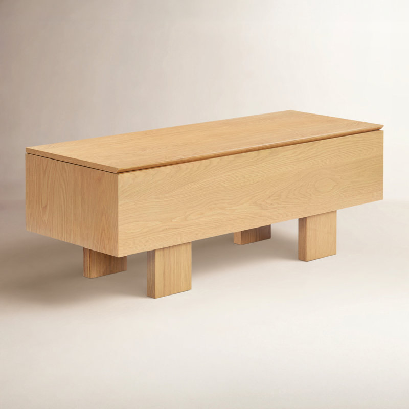 Olavi Sherianya Wood Storage Bench, Natural