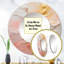 Or et peinture rose Fusion I - peinture murale abstraite, miroir rond beige, reproduction d'art en métal-99622172