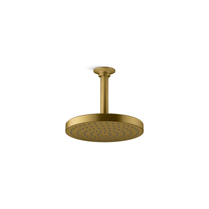 Flood Fixed Shower Head, 2.5 GPM, Vibrant Brushed Moderne Brass