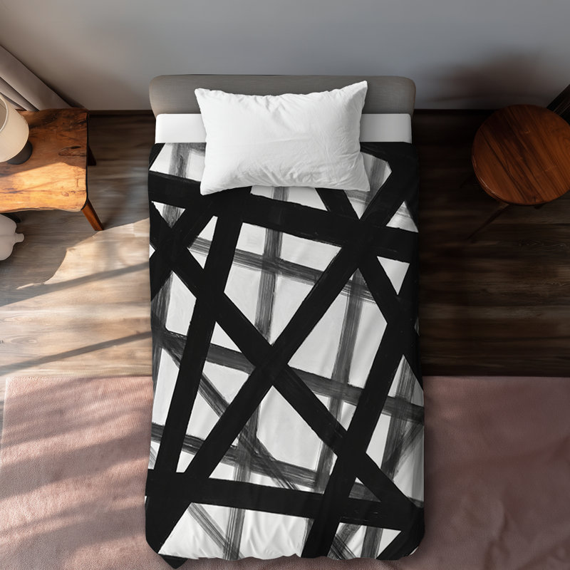 Abstract Bold Lines Duvet Cover | Contemporary Pattern Decor