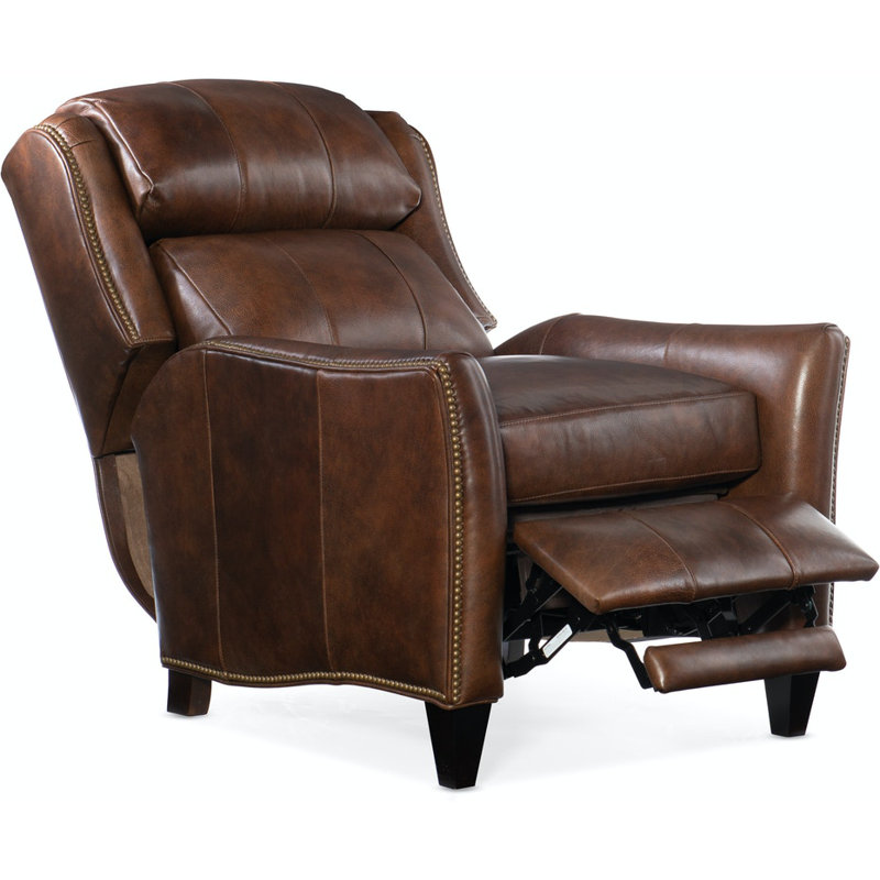 Fauteuil inclinable en cuir Lancaster, Cuir véritable Aspen Lenado brun, Pavées, Électrique