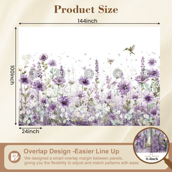 Red Barrel Studio Floral Peel and Stick Wallpaper Elegant Floral ...