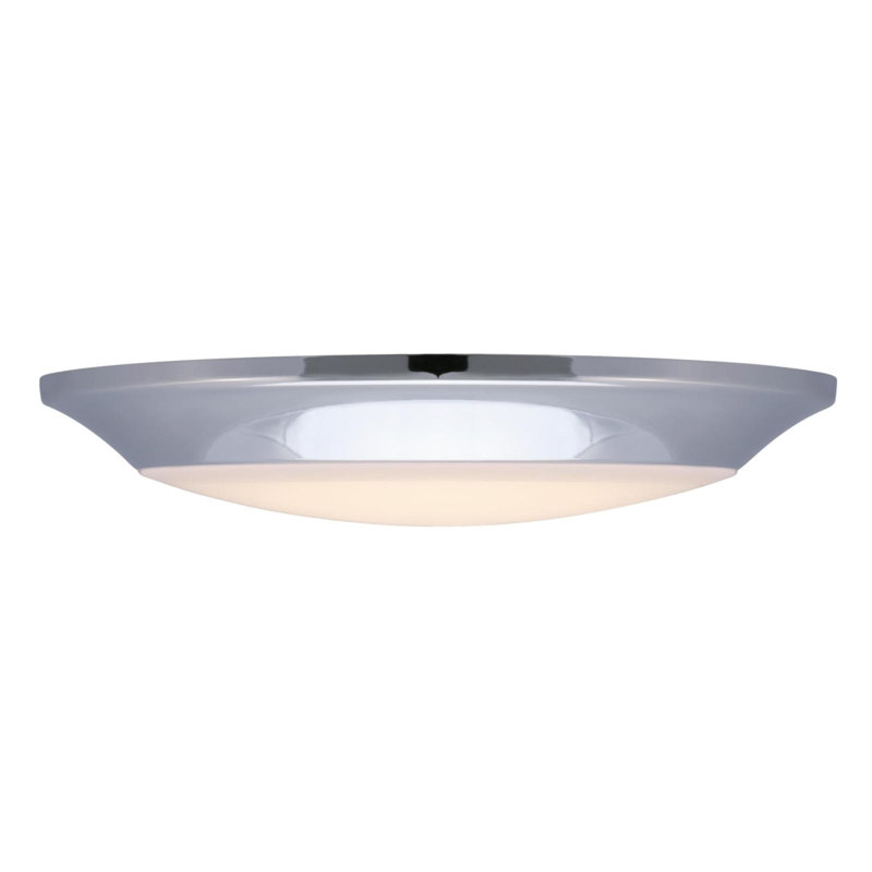 Brushed Nickel 7.5-Inch LED Flush Mount Light with Frosted Acrylic Shade