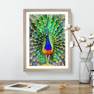 Peacock Watercolour No.1 - Wall Art