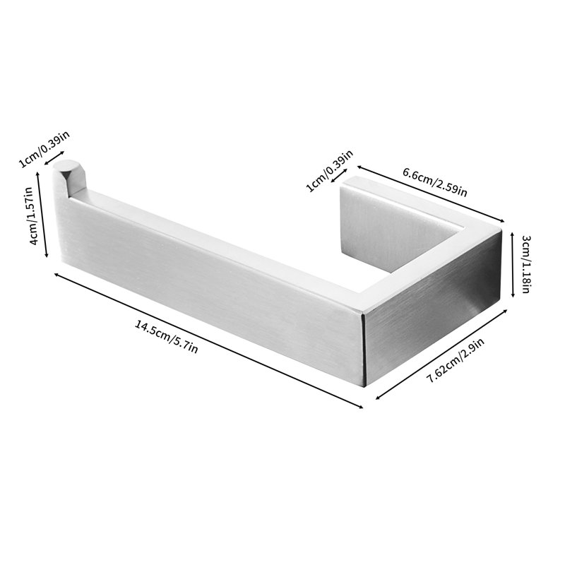 Porte-papier hygiénique mural pour salle de bain, Nickel brossé