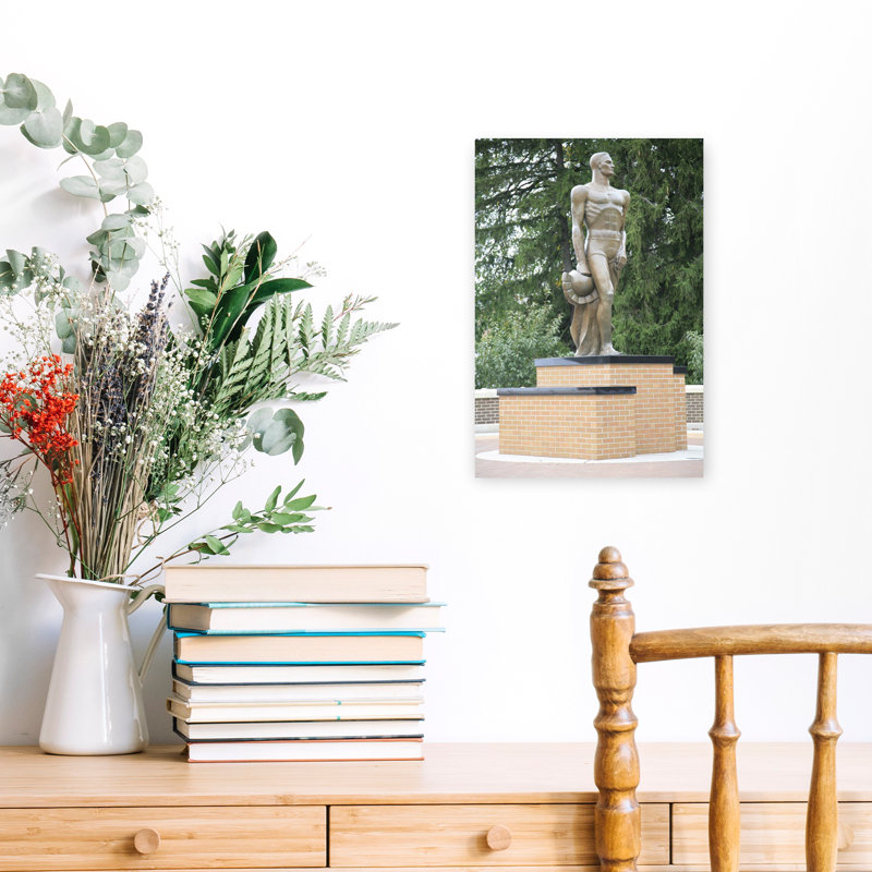 Sculpture of sparty Michigan State University East Lansing Michigan USA 1 Piece Wrapped Canvas Wall Art
