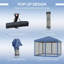 Tente à auvent escamotable avec filet Outsunny-125979804