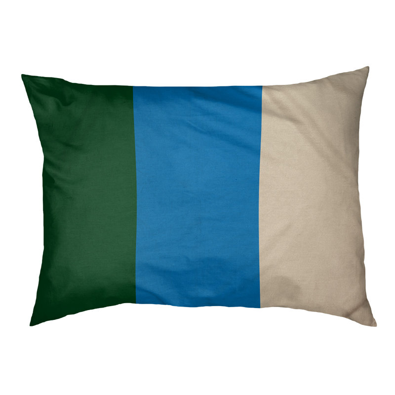 Coussin Milwaukee, Moyen (l 28 po x P 18 po x H 9,5 po), Vert belle terre / bleu Grands Lacs / crème ville