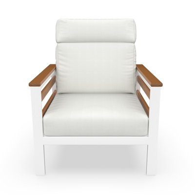Townsend Metal Outdoor Lounge Club Chair With Sunbrella Cushion by Birch Lane