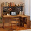 Bureau en L en bois massif Burlywood, bureau-118343187-118343189