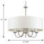 Lustre cylindrique à cinq lumières avec abat-jour-17793756