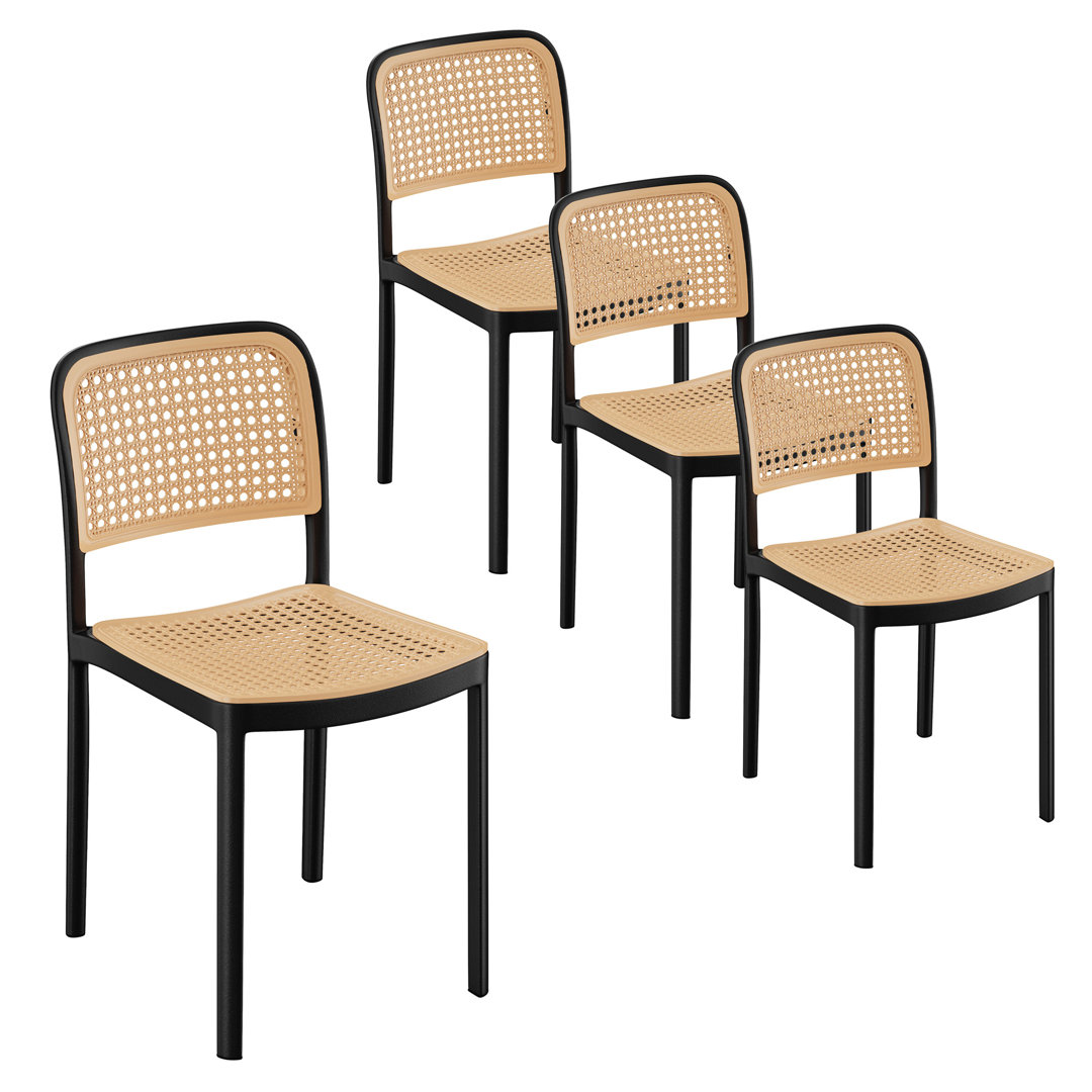 Brewer Stacking Side Chair in Black
