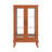 2 Doors Curio Cabinet With Tempered Glass Doors, Curio Cabinets With Mirrored Back Panel And Adjustable Shelves, Lighted Display Cabinet For Home, Office Light Bulb Included DARK OAK