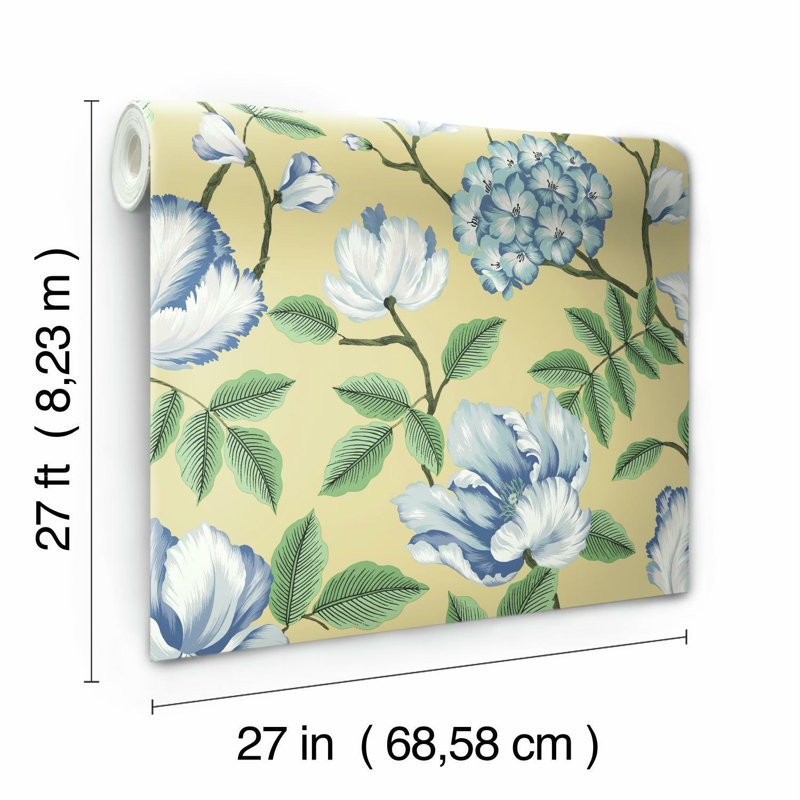 Rouleau de papier peint L 2,25 pi x l 27 po Morning Garden, Jaune