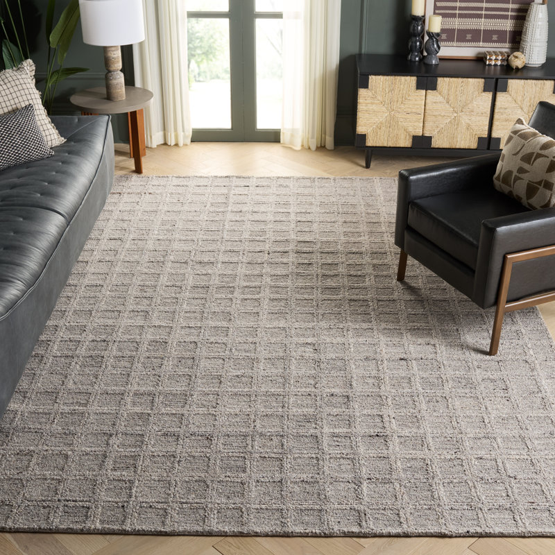 Tapis en laine touffeté à la main Pine, Rectangulaire 8 pi x 10 pi