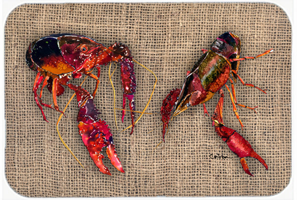 Caroline's Treasures Crawfish Glass Cutting Board