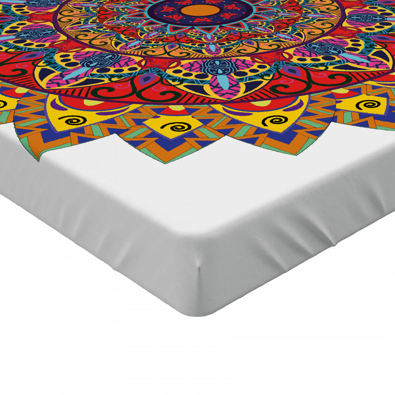 Microfiber Geometric Fitted Sheet, Full Fitted Sheet