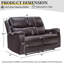 Causeuse inclinable manuelle en similicuir de 61 po Emony-109195893