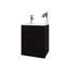 Meuble-lavabo mural peu encombrant avec finition, lavabo intégré, une porte, conception rectangulaire et matériau de panneau de particules flottant moderne-1998391572