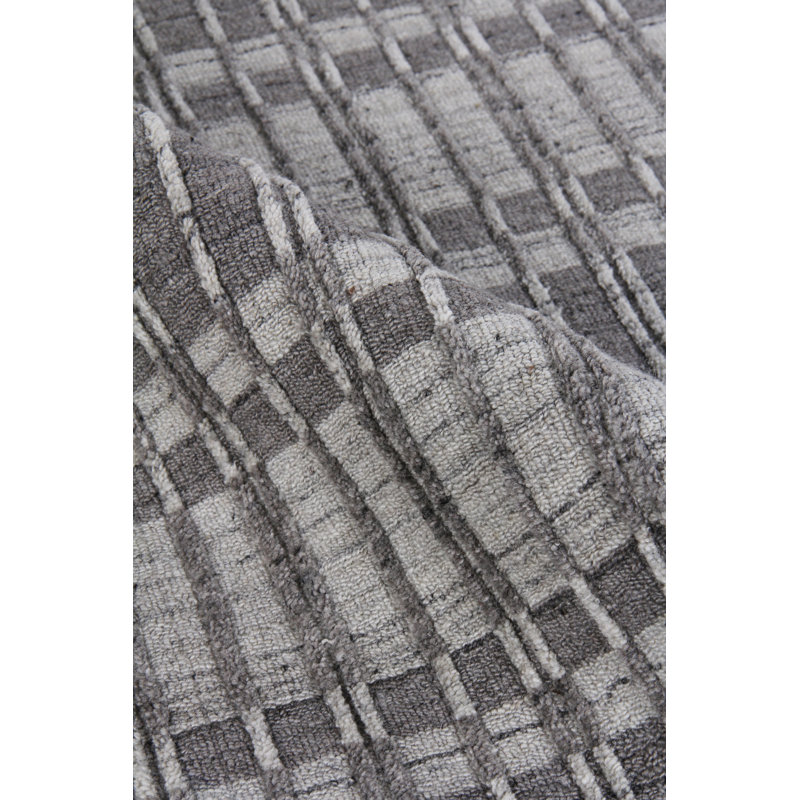 Provident Geometric Area Rug in Dark Gray, Rectangle 6' x 9'