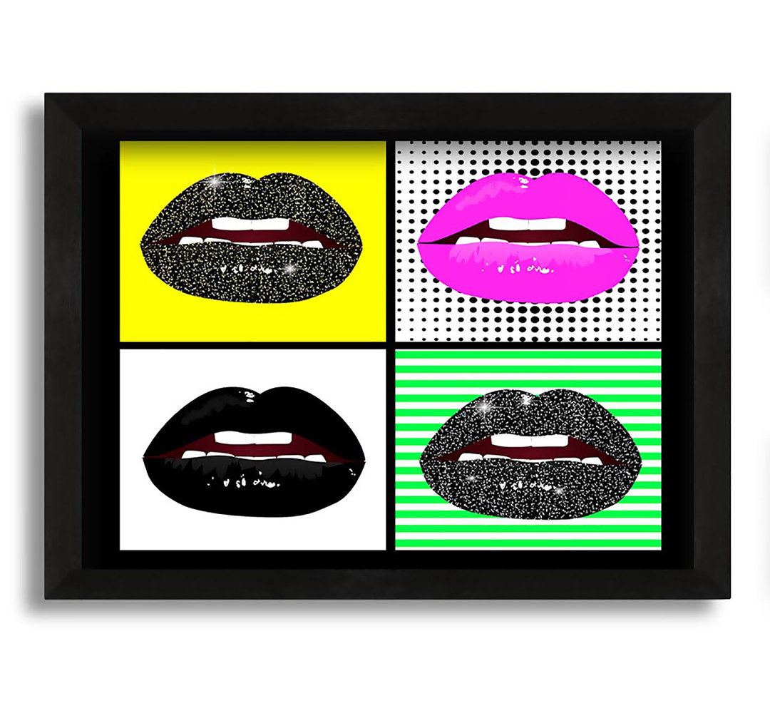 Gerahmtes Leinwandbild Sparkle Lips