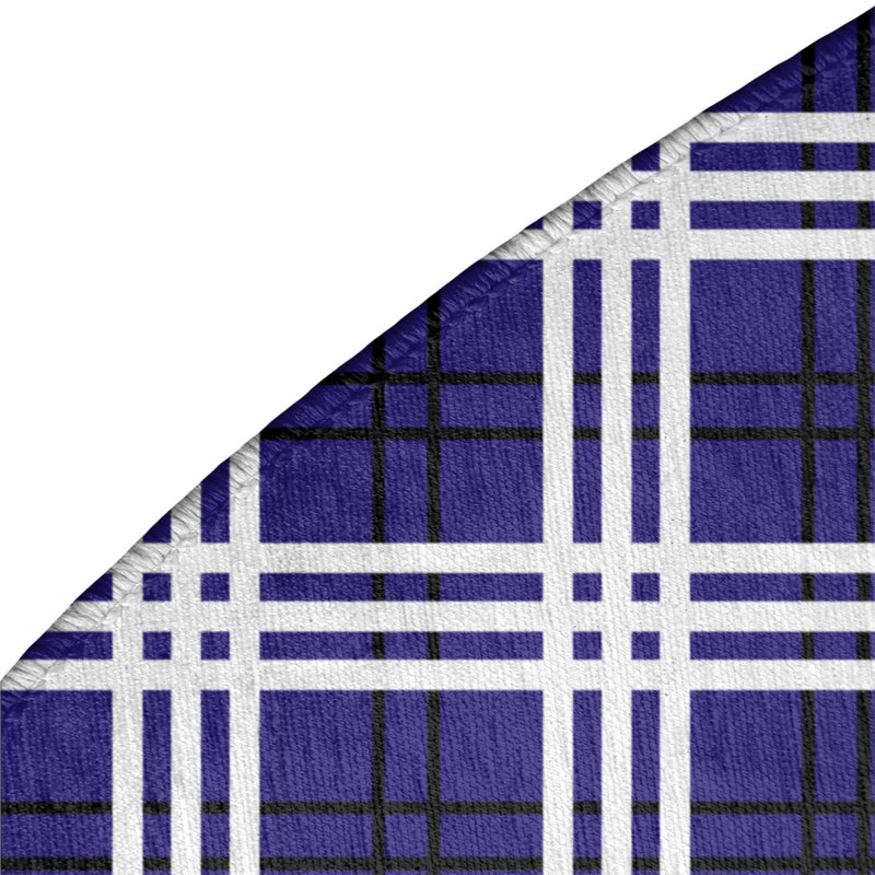 Plaid Indoor Rug, Round 5'