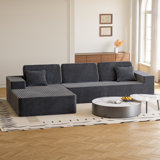 109.5" Cloud Sectional Couch with L-Shape Chaise,Modern Modular Sofa with Deep Seat, Upholstered Couches for Living Room Bedroom Apartments,No Assembly Required