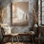 Toile une scène intérieure minimaliste avec une spacieuse pièce ensoleillée avec art mural, plancher en bois clair et murs beige doux, art mural sur toile élancé-1504873258