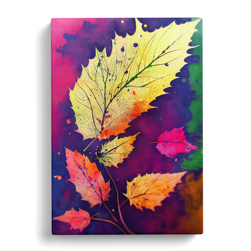 Splashed Leaves No.1 - Wrapped Canvas, 60cm H x 40cm W x 3cm D