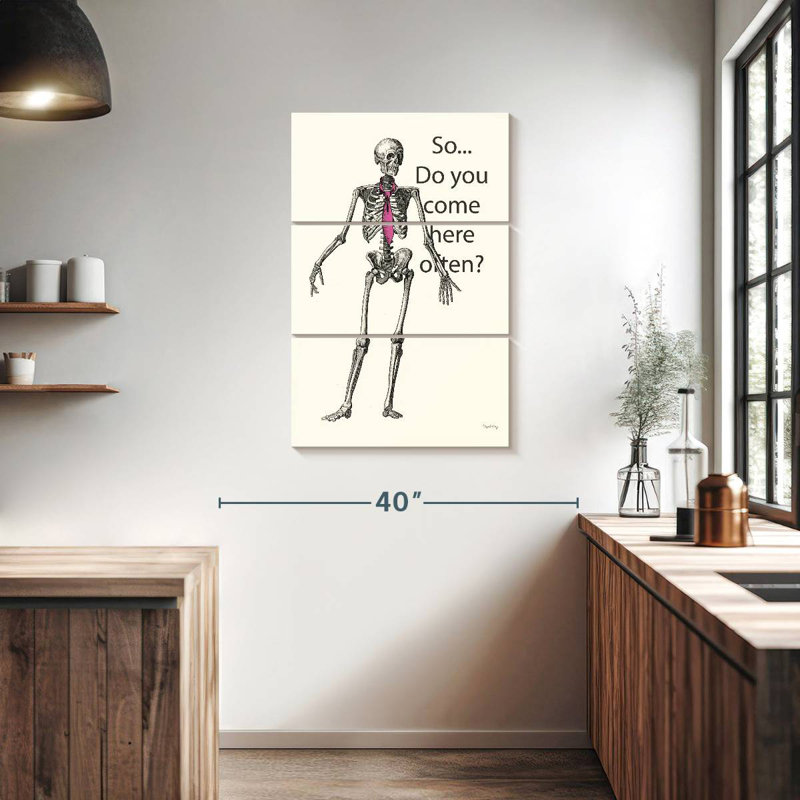 Squelette de Tergel se promène dans un bar, H 50 po x l 32 po